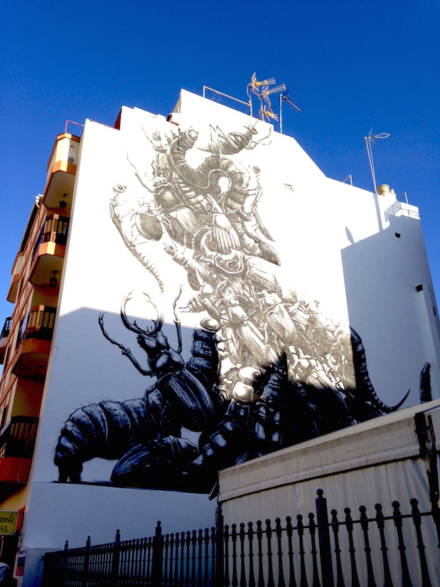 ROA-Streetart in Puerto de la Cruz, Teneriffa