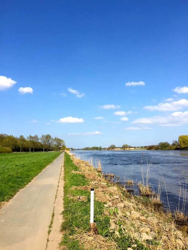 Radtour auf Weserradweg von Minden nach Petershagen