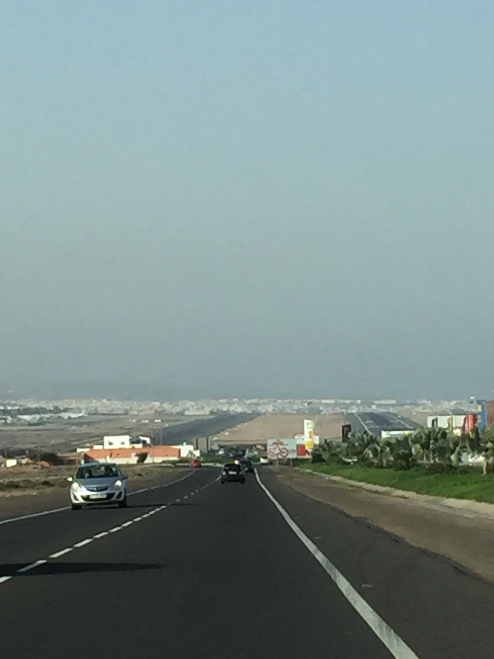 Fuerteventura Planespotting von der Autobahn aus