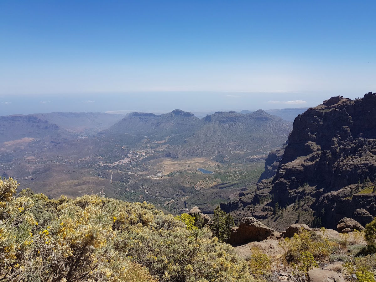 Aussicht vom Pico de las Nieves in Richtung Süden