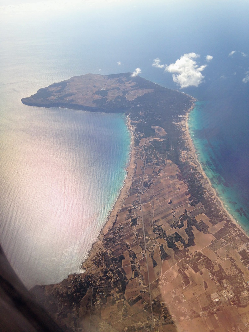 Gayurlaub Formentera: Blick aus dem Flugzeug
