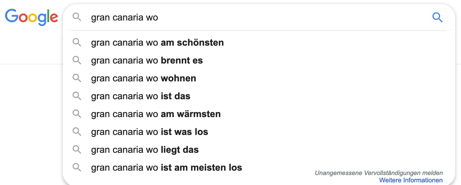 SEO Reiseblogs: Finde Themen mit Hilfe von Google Suggest