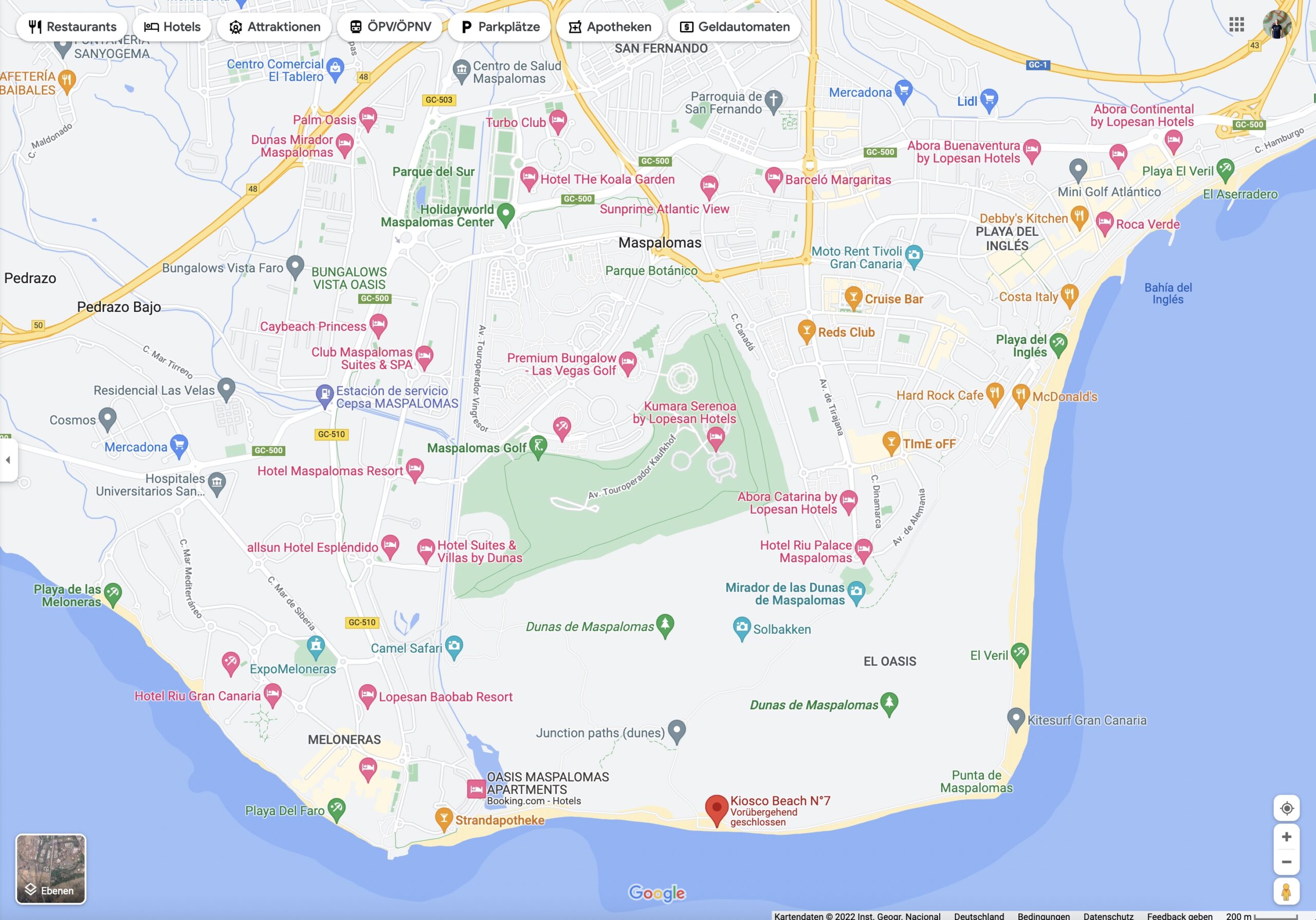 Gay Beach Gran Canaria Map