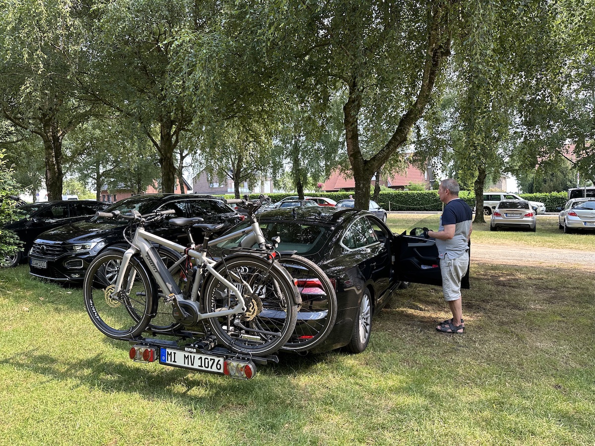 Start unserer Radtour rings um den Dümmer See war der Parkplatz in Hüde