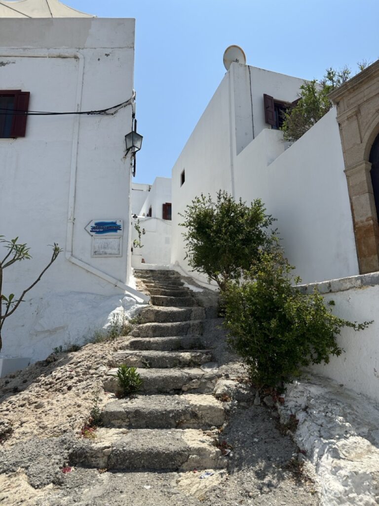 Typische weiße Häuser in Lindos