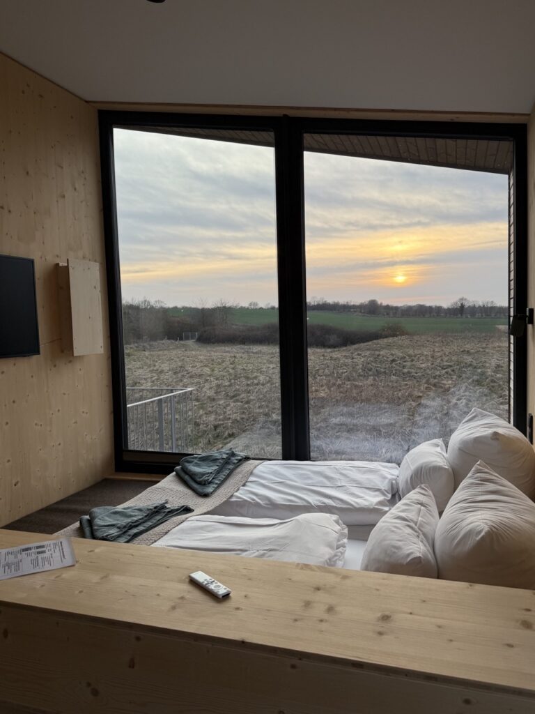 Blick auf den Sonnenuntergang